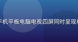 蘑菇视频网站多端适配展示，手机平板电脑电视四屏同时呈现相同视频内容，跨平台无缝衔接